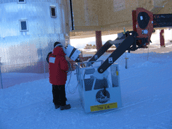 Infrared Camera Survey Work at the South Pole Station
